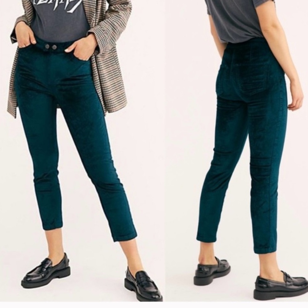 Free People We The Free Sweet Jane Velvet Skinny Fit Pant